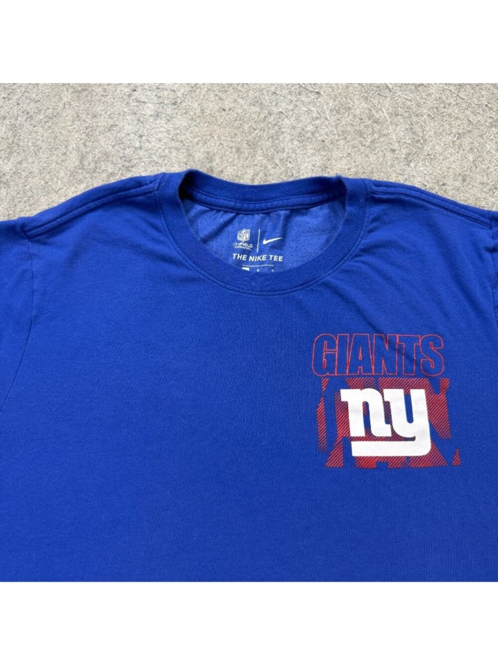 New York Giants Nike Shirt Men L Blue Crew Neck DRI-FIT Performance T-Shirt